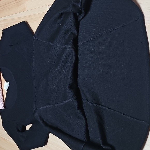 Vintage Moda International Knit black dress 90s Y2K Skater Fit Flare Medium - Picture 8 of 8